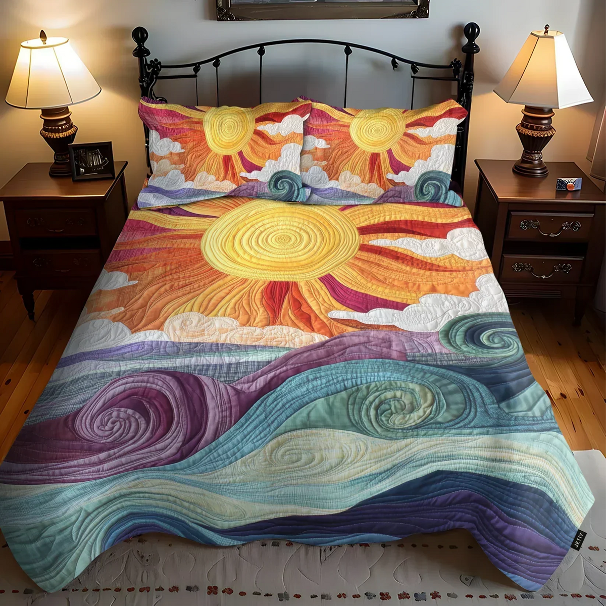 Sunburst Delight | 3-Piece Quilted Bedding Set