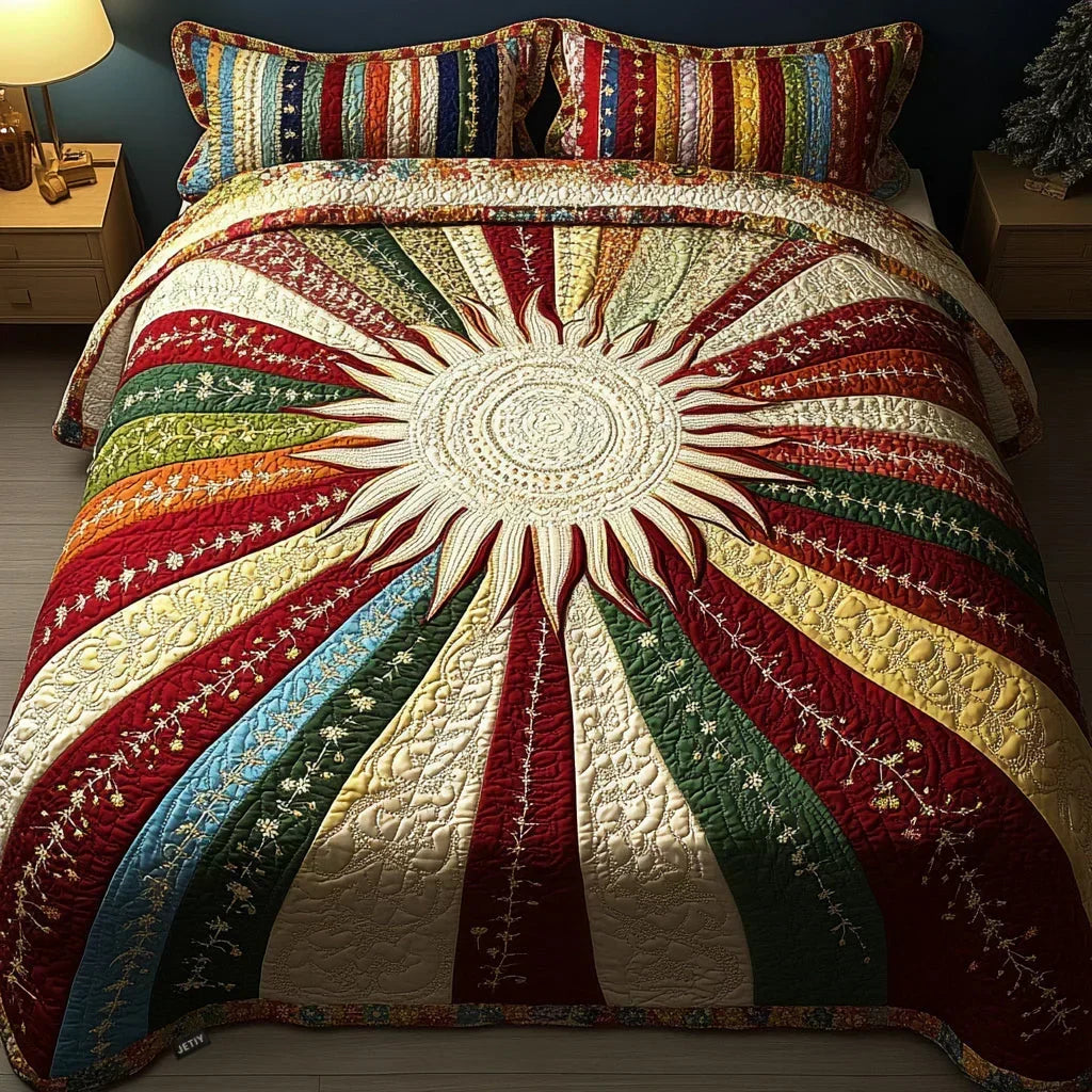 Sunny Glow | 3-Piece Quilted Bedding Set