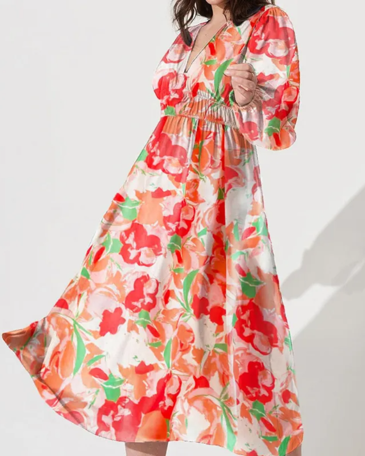 Celine | Feminine Floral Print Dress