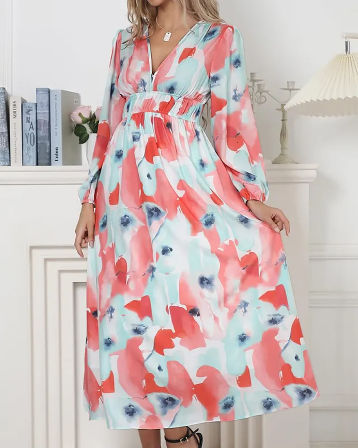 Celine | Feminine Floral Print Dress