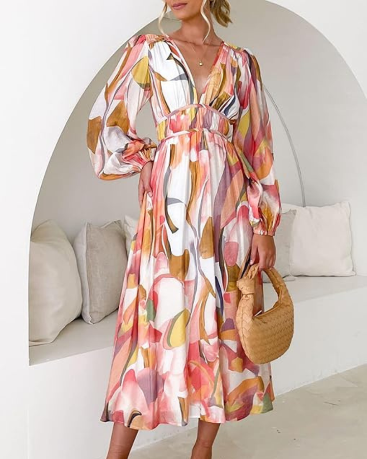 Celine | Feminine Floral Print Dress