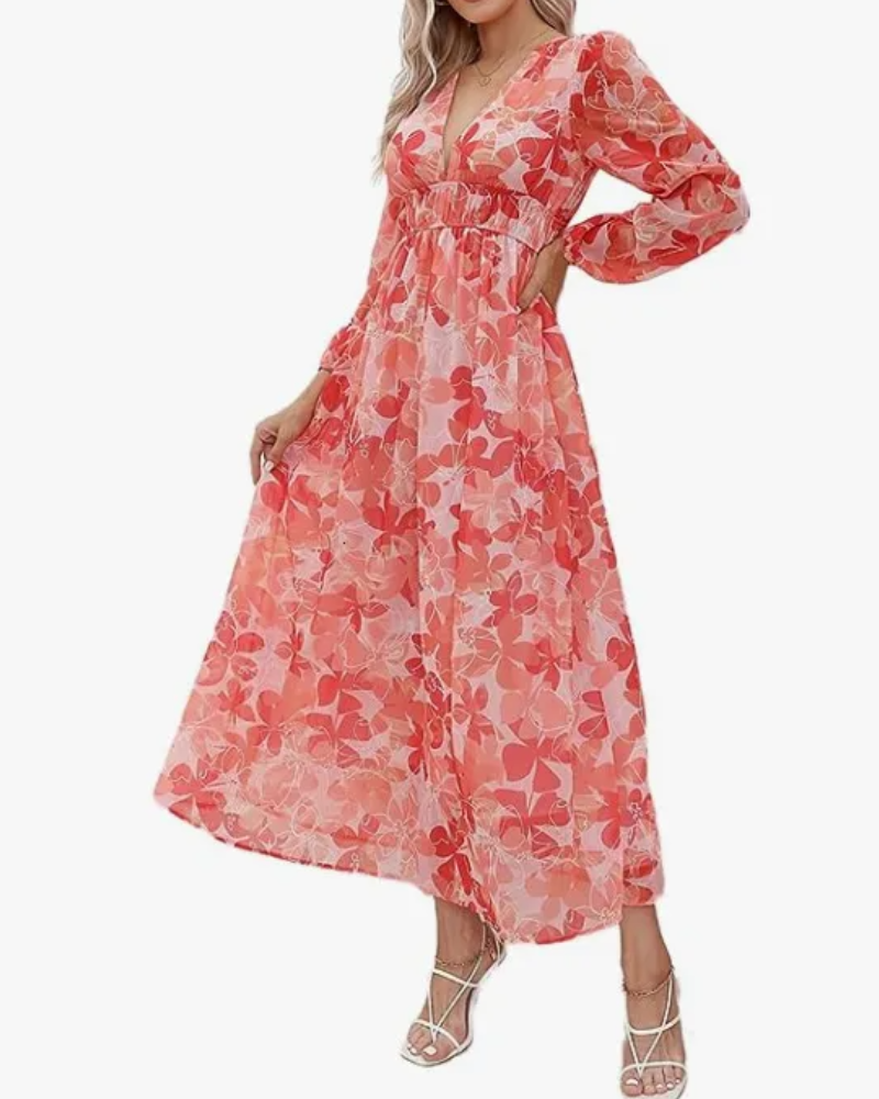 Celine | Feminine Floral Print Dress