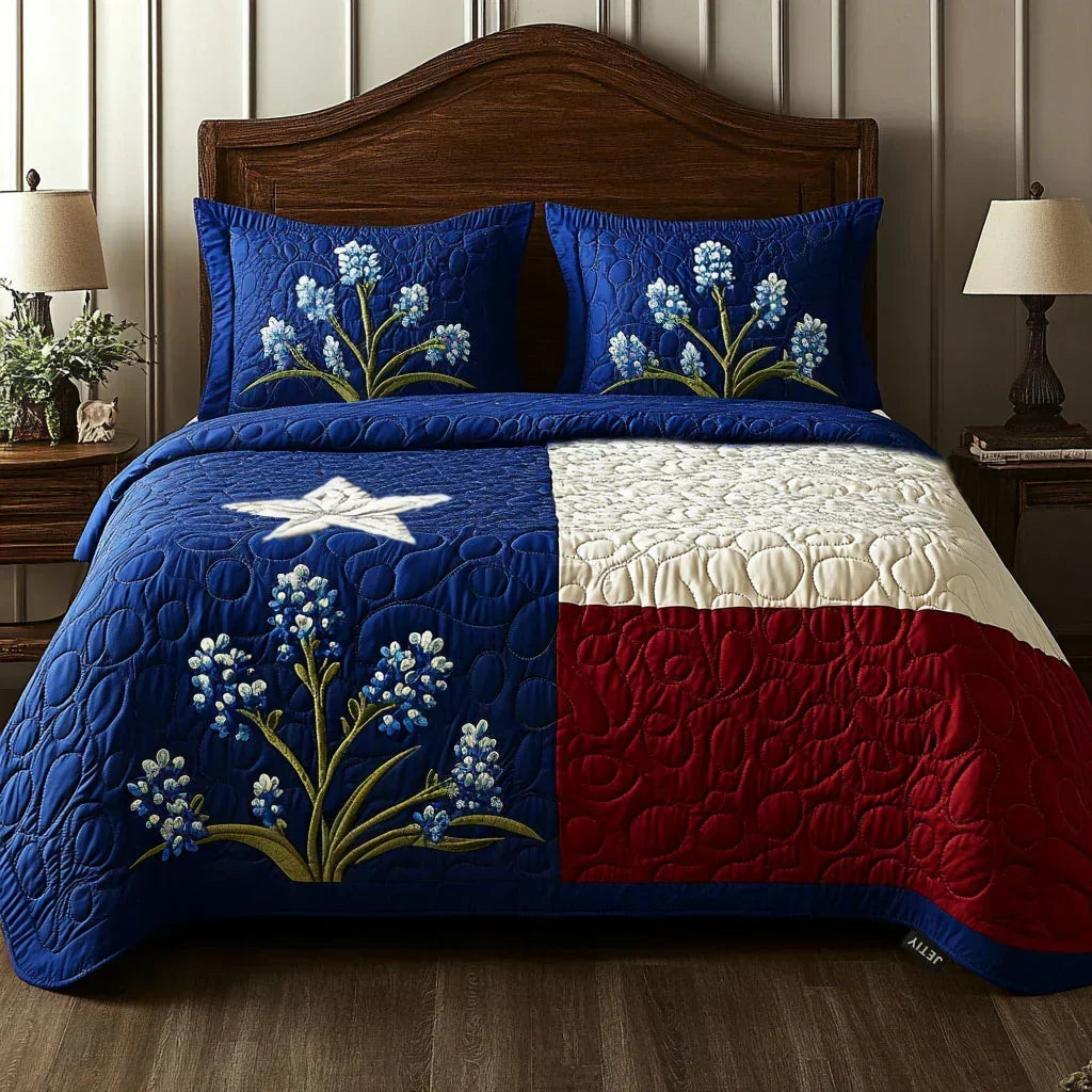 Texas Pride | 3-Piece Quilted Bedding Set