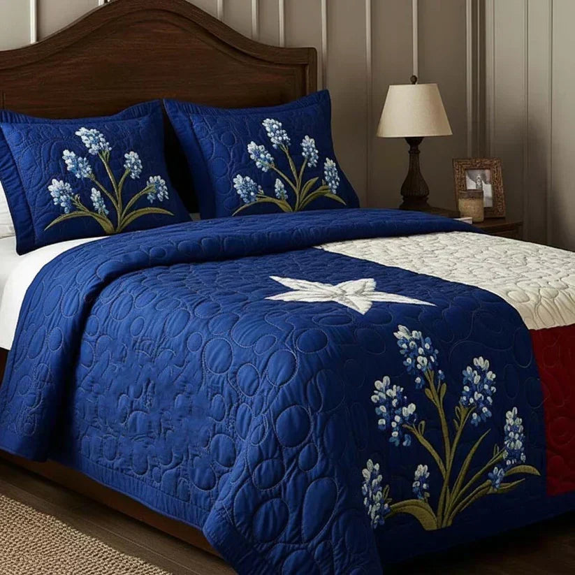 Texas Pride | 3-Piece Quilted Bedding Set
