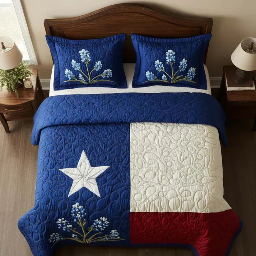 Texas Pride | 3-Piece Quilted Bedding Set