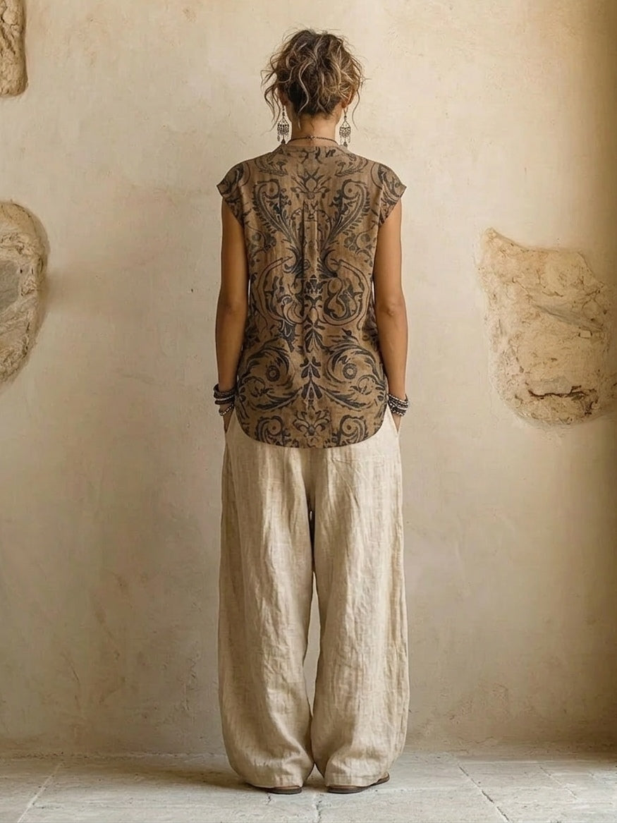 Talia | Cotton Linen Three-Piece Set