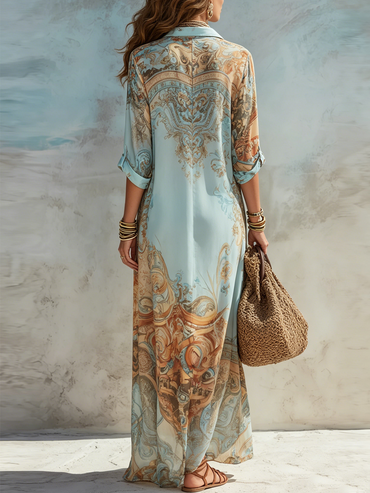 Serena Mediterranean shirt dress