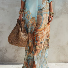 Serena Mediterranean shirt dress