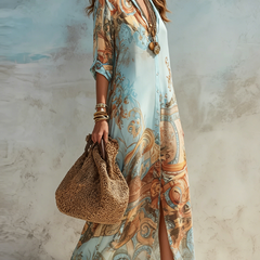 Serena Mediterranean shirt dress