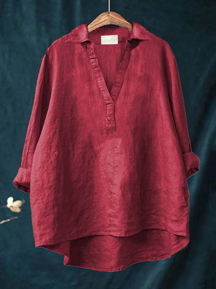 Charlotte - Elegant Linen Summer Blouse