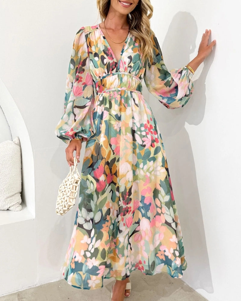 Celine | Feminine Floral Print Dress