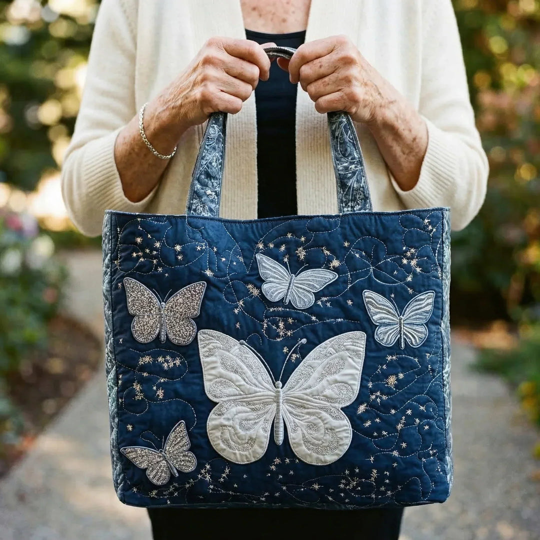 Artisanal Bag - Silver Butterfly