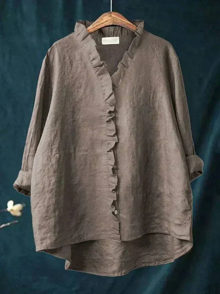 Lani - Elegant Linen Summer Blouse