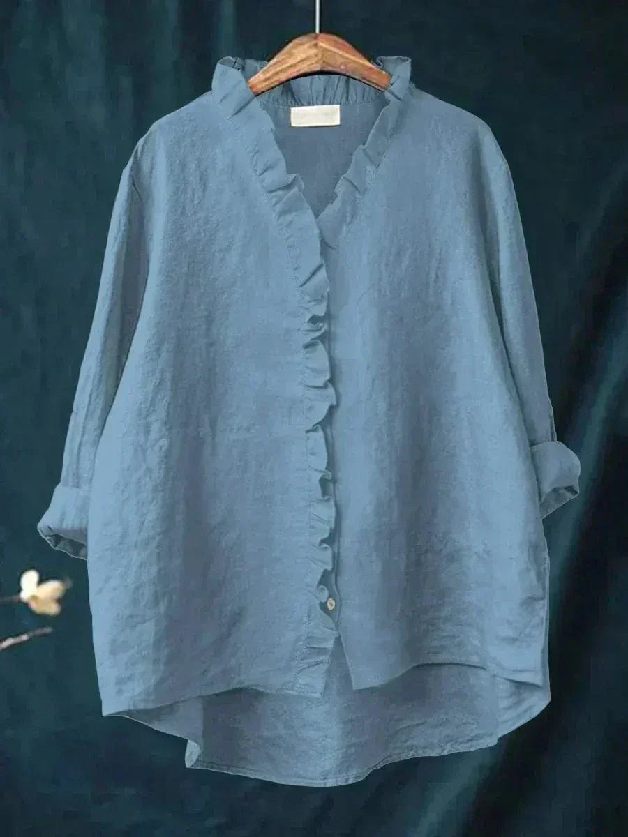 Lani - Elegant Linen Summer Blouse