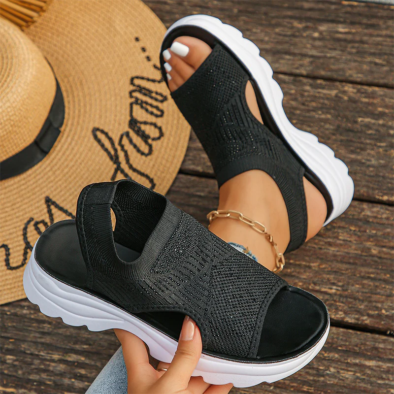 Noelle | Mesh Adjustable Strap Sandals