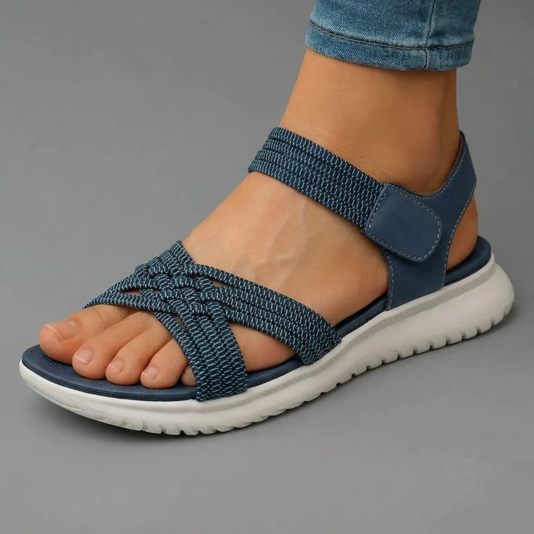 Cristina | Braided Strap Comfort Sandals