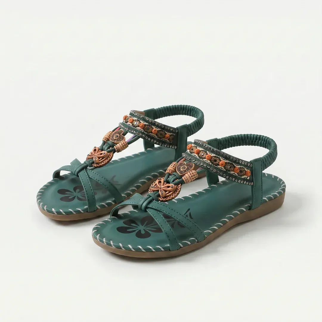 Nadia | Elastic Heel Strap Sandals
