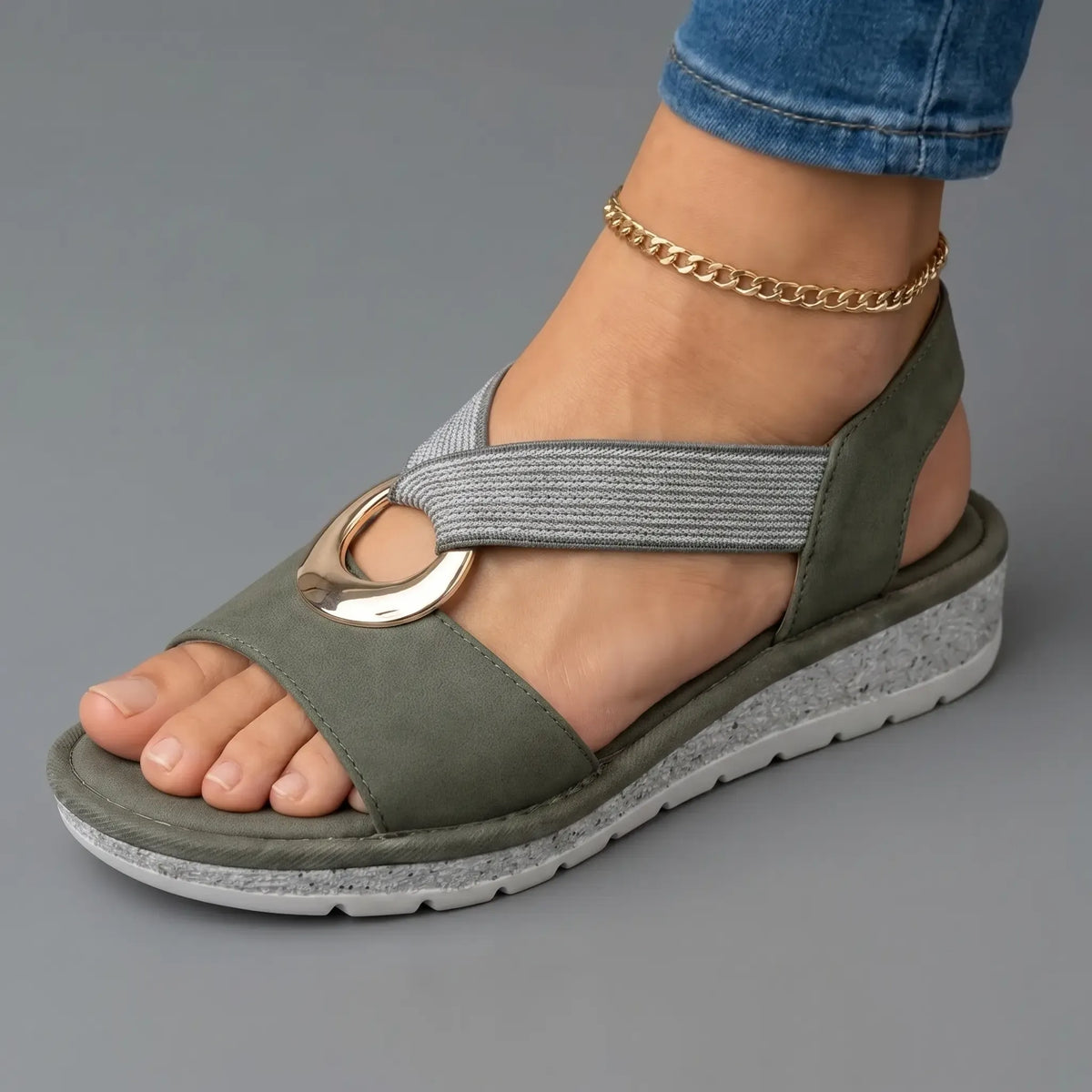 Luna | Braided Cross-Strap Ring Sandals