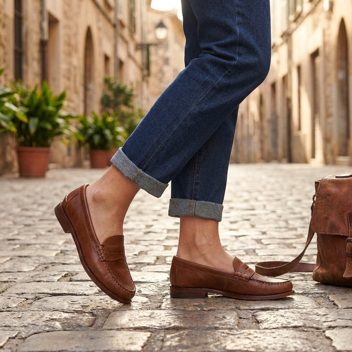 Tansy | Women's Classic Penny Loafer Flat Slip-On Shoe