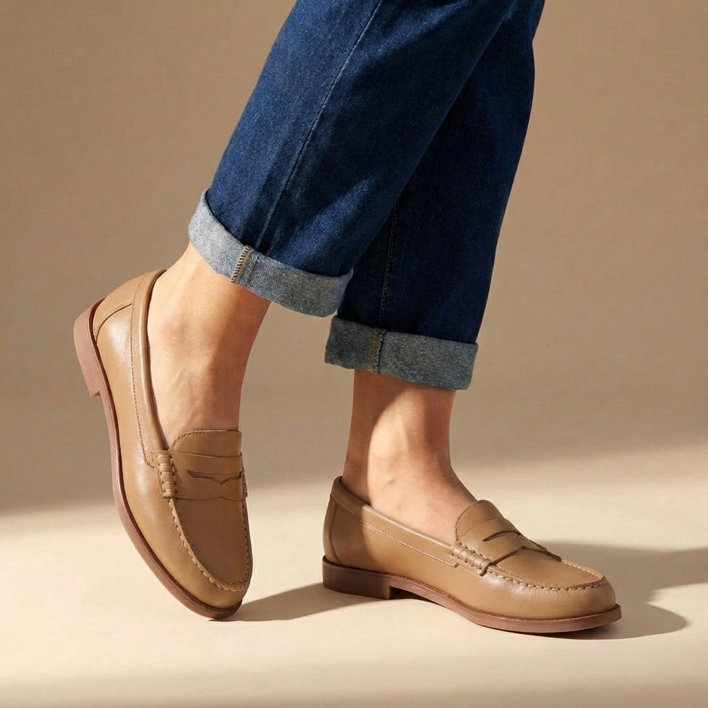 Tansy | Women's Classic Penny Loafer Flat Slip-On Shoe